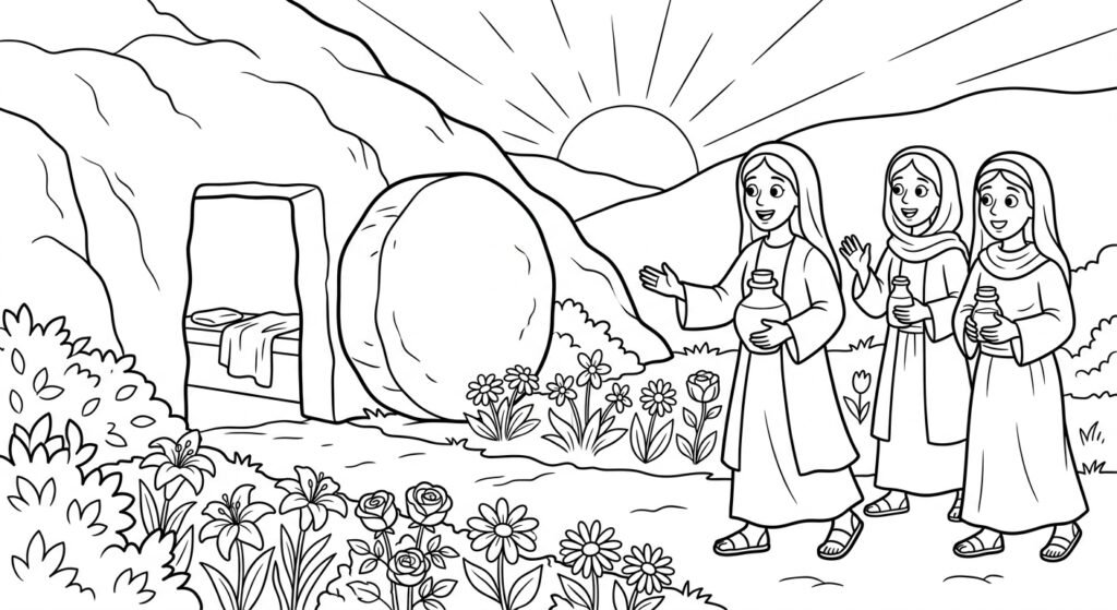 Desenho para colorir de Páscoa para crianças